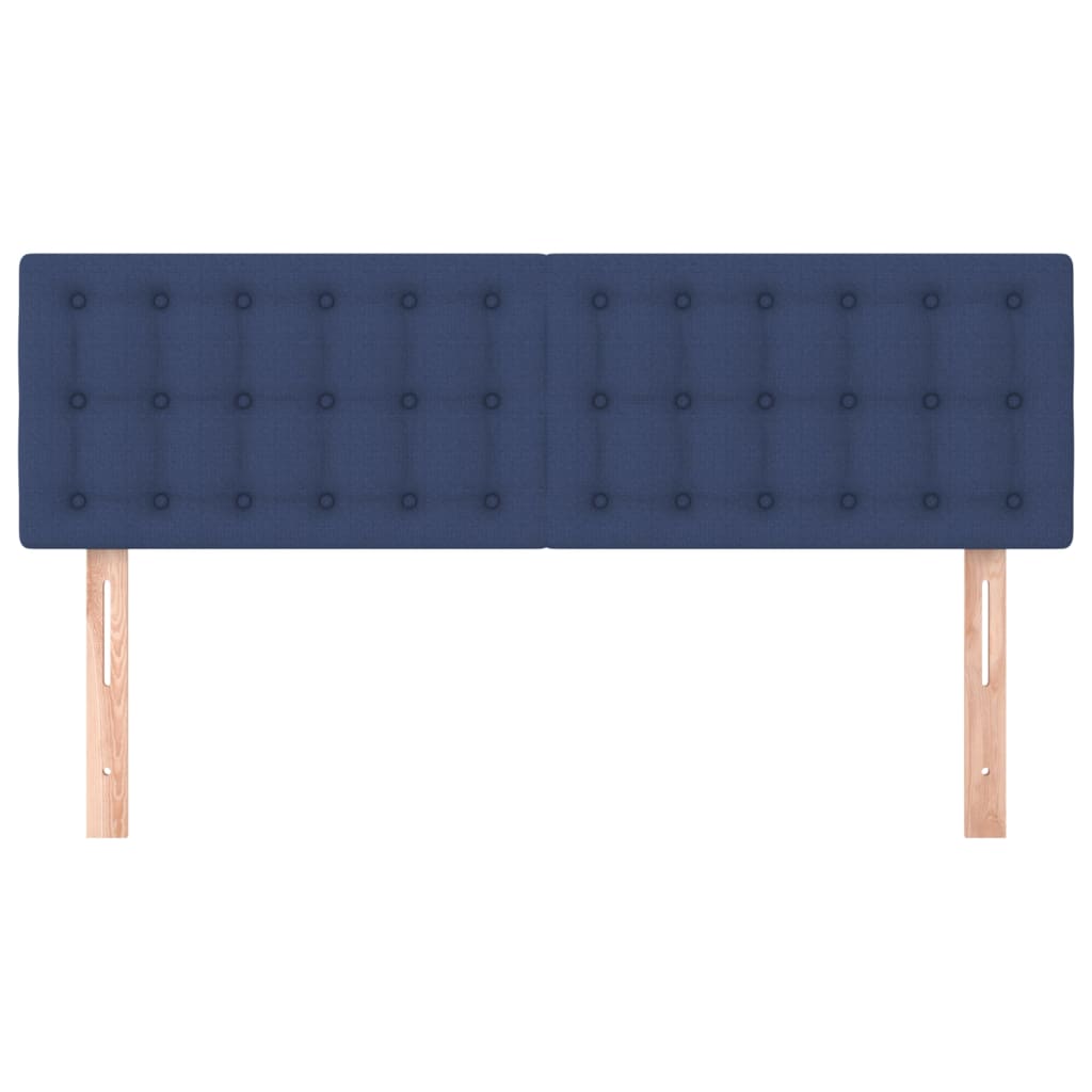 Kopfteile 2 Stk. Blau 72x5x78/88 cm Stoff