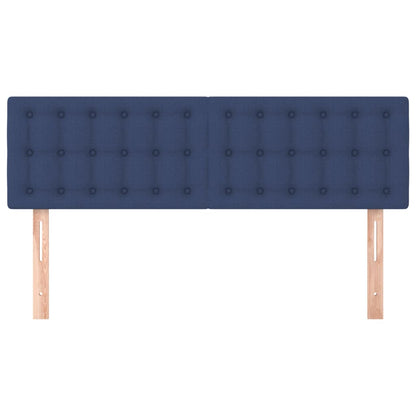 Kopfteile 2 Stk. Blau 72x5x78/88 cm Stoff