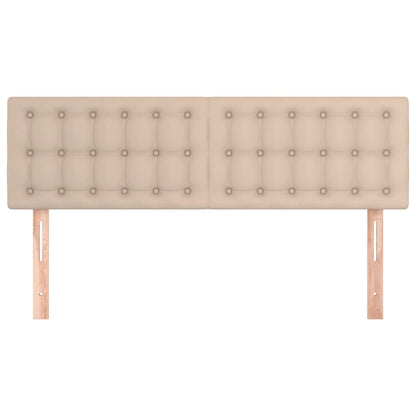 Kopfteile 2 Stk. Cappuccino-Braun 72x5x78/88 cm Kunstleder