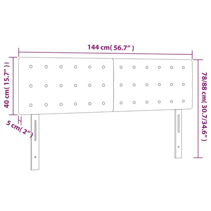 Kopfteile 2 Stk. Dunkelgrün 72x5x78/88 cm Samt