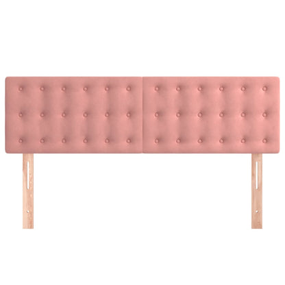 Kopfteile 2 Stk. Rosa 72x5x78/88 cm Samt