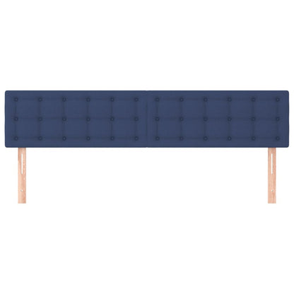 Kopfteile 2 Stk. Blau 90x5x78/88 cm Stoff