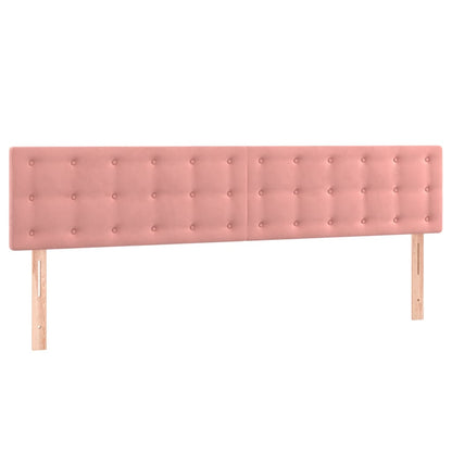 Kopfteile 2 Stk. Rosa 90x5x78/88 cm Samt