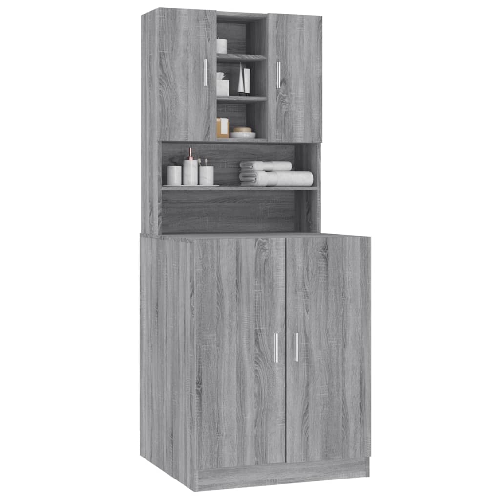 Waschmaschinenschrank Grau Sonoma Holzwerkstoff