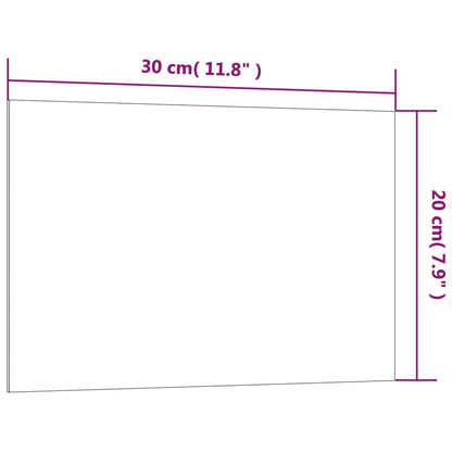 Magnettafel Wandmontage Schwarz 30x20 cm Hartglas