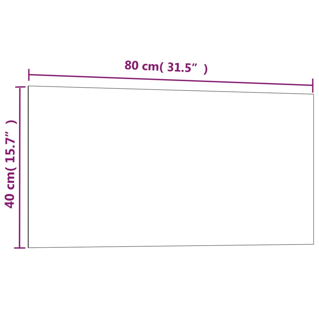 Magnettafel Wandmontage Schwarz 80x40 cm Hartglas