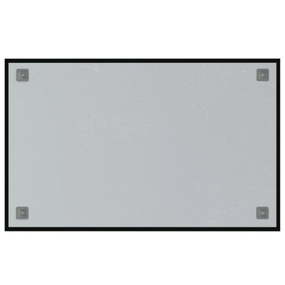 Magnettafel Wandmontage Schwarz 80x50 cm Hartglas