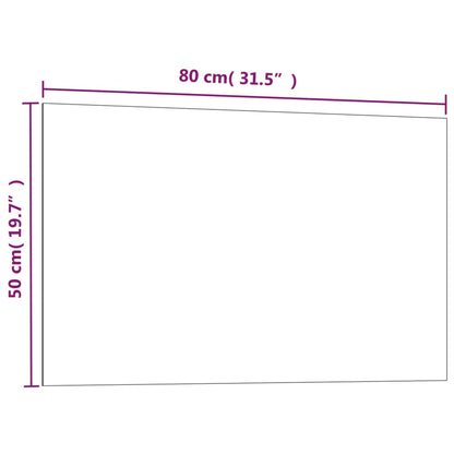 Magnettafel Wandmontage Schwarz 80x50 cm Hartglas