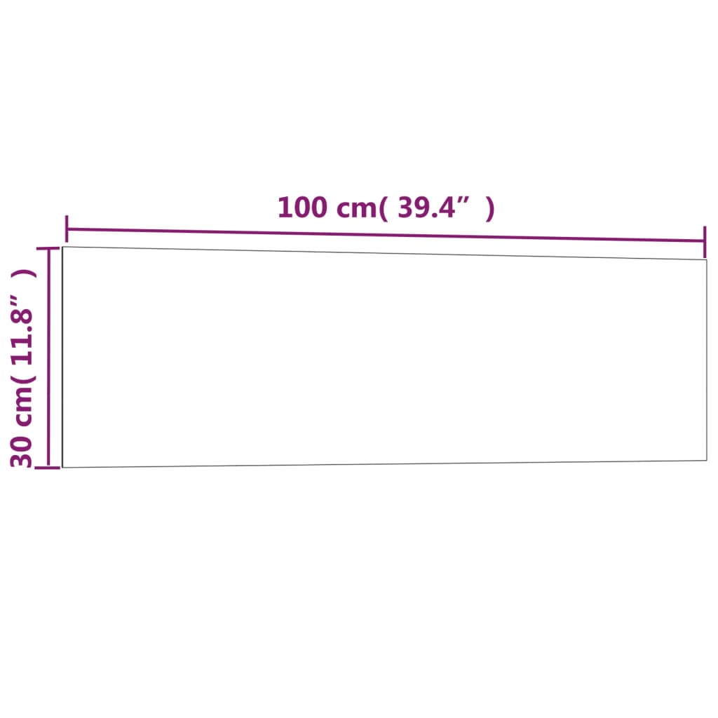 Magnettafel Wandmontage Weiß 100x30 cm Hartglas