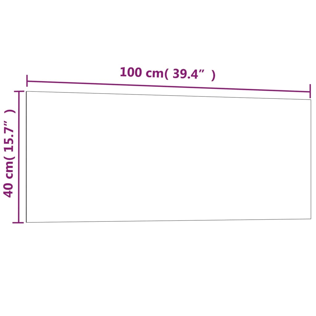 Magnettafel Wandmontage Weiß 100x40 cm Hartglas