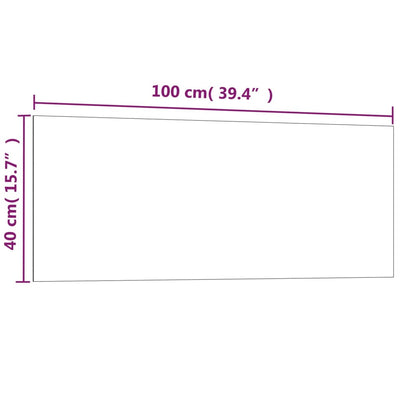 Magnettafel Wandmontage Weiß 100x40 cm Hartglas