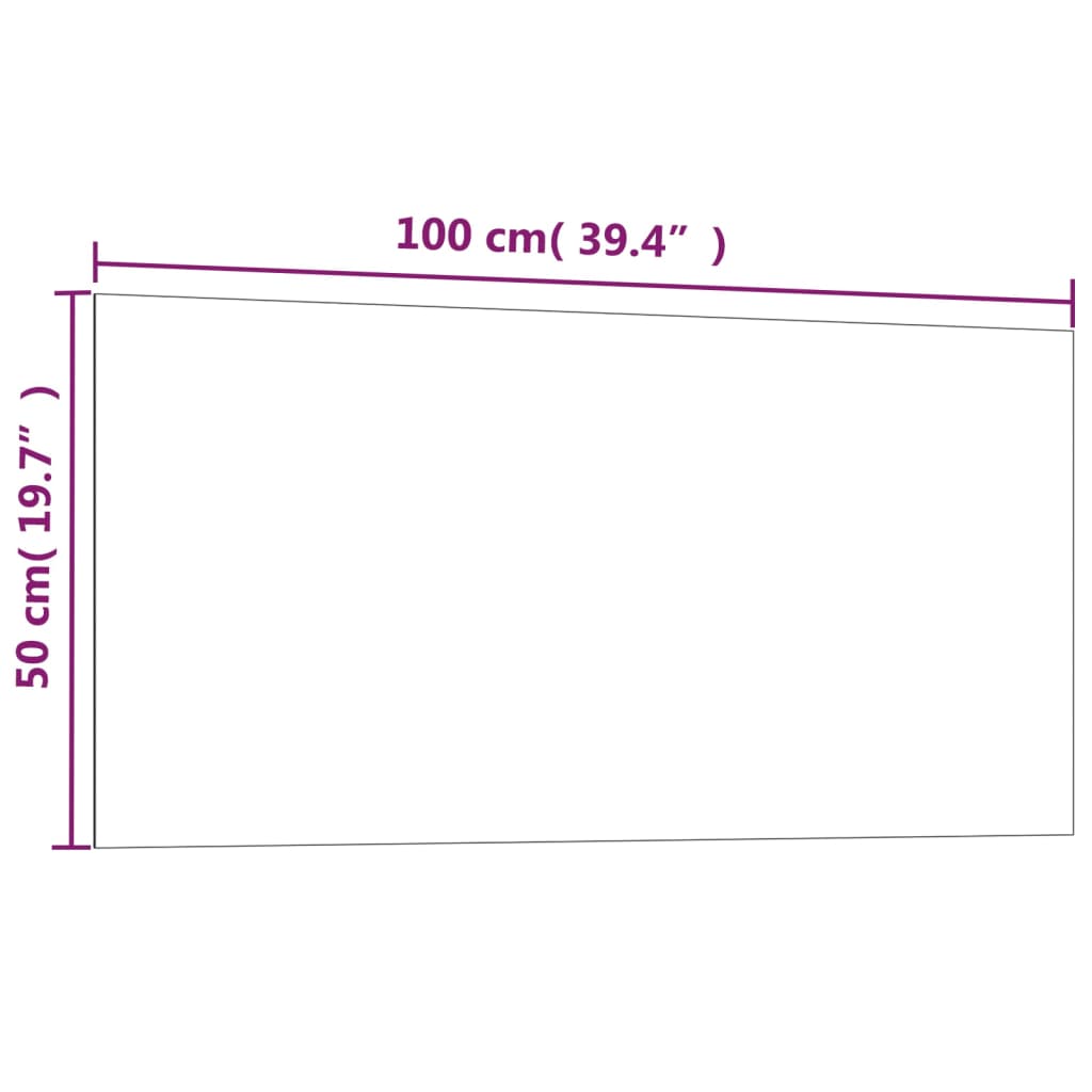 Magnettafel Wandmontage Weiß 100x50 cm Hartglas