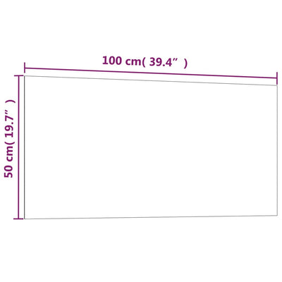 Magnettafel Wandmontage Weiß 100x50 cm Hartglas