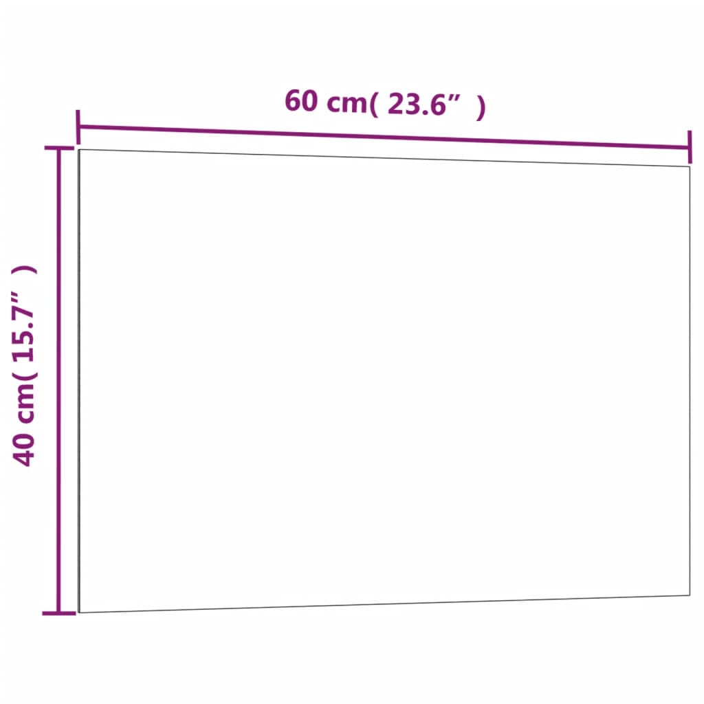 Magnettafel Wandmontage Weiß 60x40 cm Hartglas