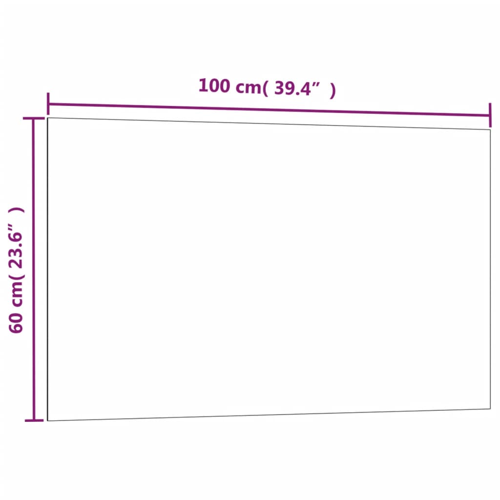 Magnettafel Wandmontage Weiß 100x60 cm Hartglas