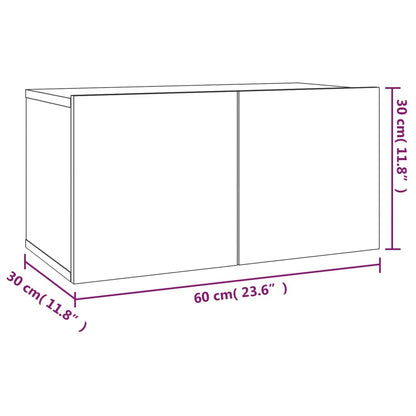 2-tlg. TV-Schrank-Set Braun Eichen-Optik Holzwerkstoff