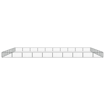 36-tlg. Hundelaufstall Schwarz 100x50cm Stahl Pulverbeschichtet