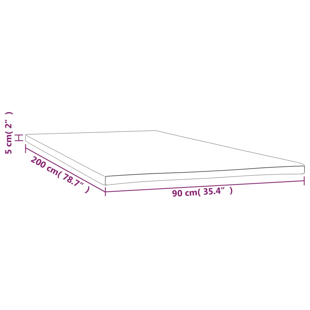 Matratzenauflage 90x200x5 cm