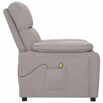 Massagesessel Taupe Stoff