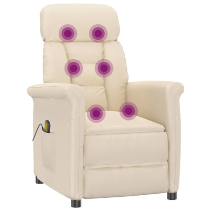 Massagesessel Beige Mikrofasergewebe