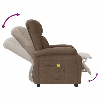 Massagesessel Braun Stoff