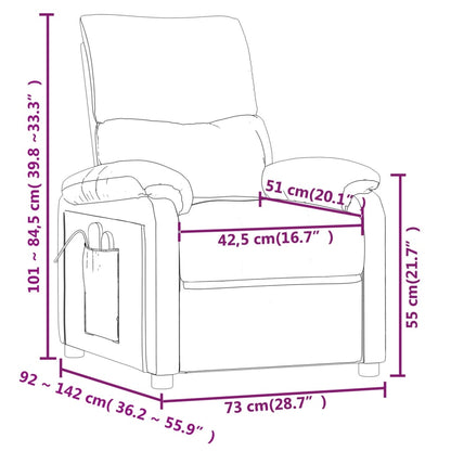 Massagesessel Braun Stoff