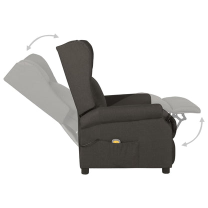 Massagesessel Taupe Stoff