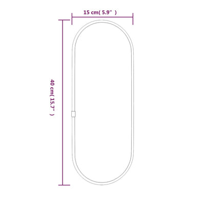 Wandspiegel Silbern 40x15 cm Oval