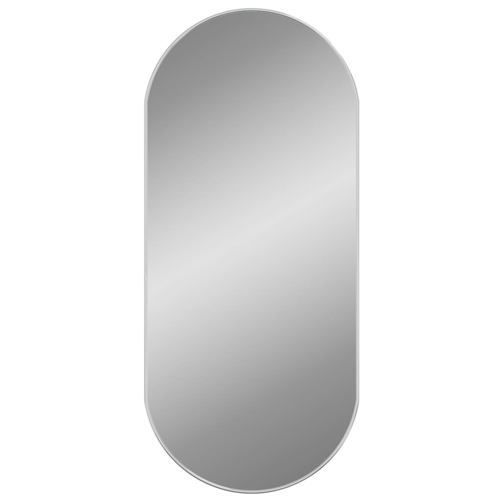 Wandspiegel Silbern 100x45 cm Oval