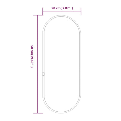 Wandspiegel Golden 50x20 cm Oval