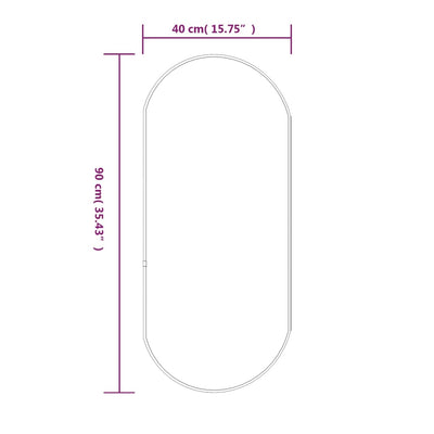 Wandspiegel Golden 90x40 cm Oval