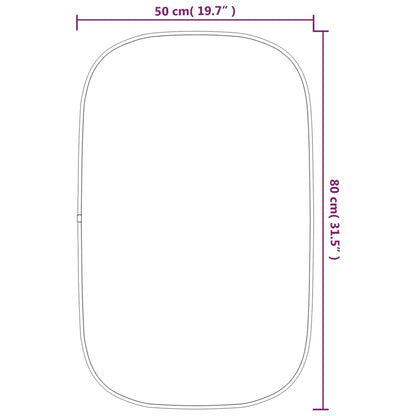 Wandspiegel Silbern 80x50 cm