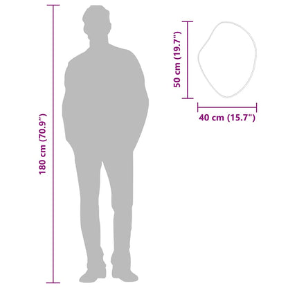 Specchio da parete argentato 50x40 cm