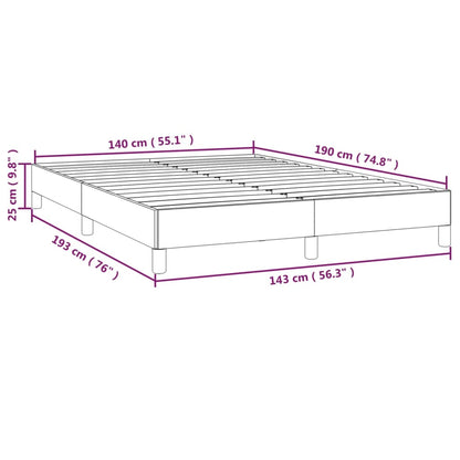 Bettgestell Hellgrau 140x190 cm Stoff