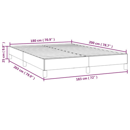 Bettgestell ohne Matratze Hellgrau 180x200 cm Stoff