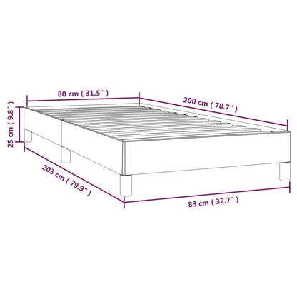 Bettgestell Creme 80x200 cm Stoff