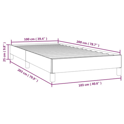 Bettgestell Weiß 100x200 cm Kunstleder