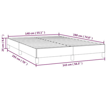 Bettgestell Creme 140x190 cm Kunstleder