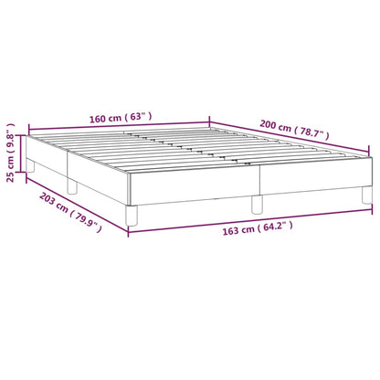 Bettgestell Cappuccino-Braun 160x200 cm Kunstleder