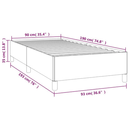 Bettgestell ohne Matratze Dunkelbraun 90x190 cm Stoff