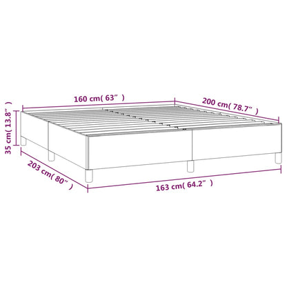 Bettgestell ohne Matratze Blau 160x200 cm Stoff