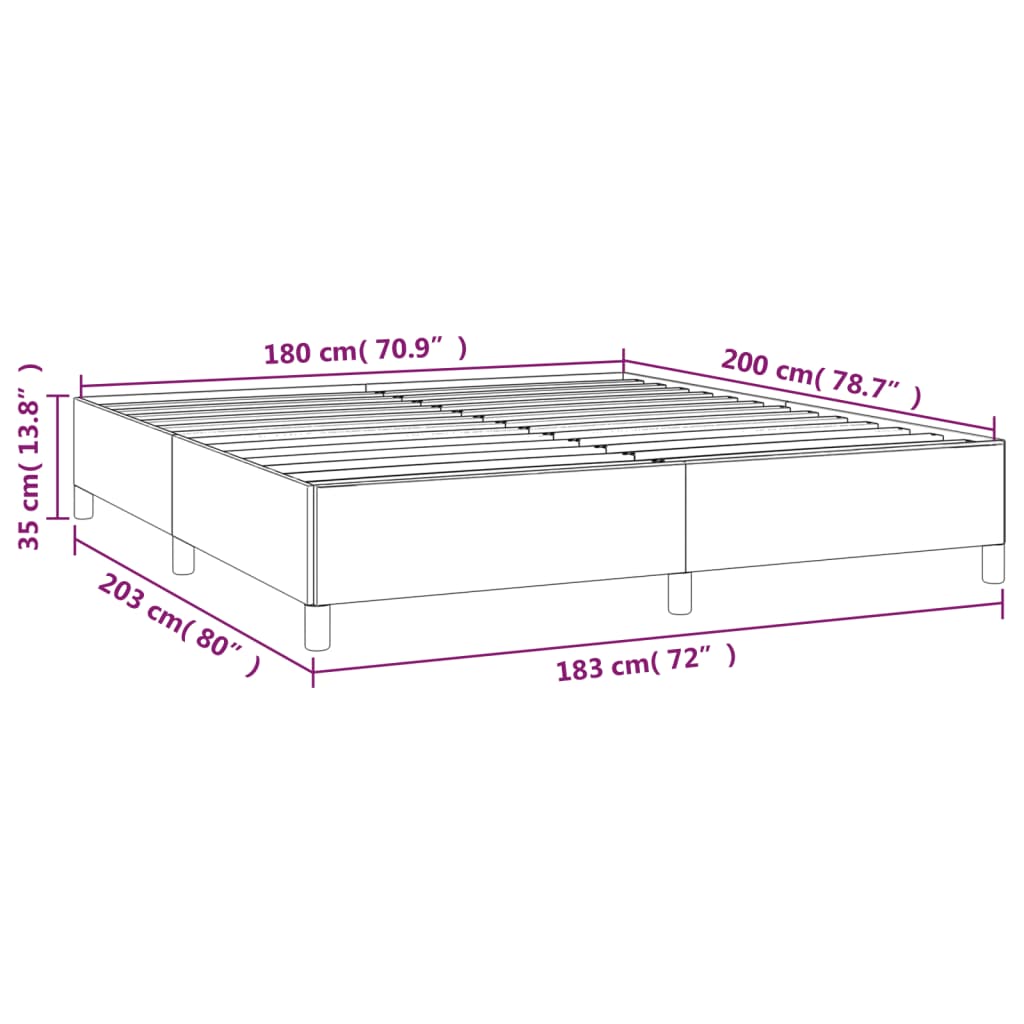 Bettgestell Schwarz 180×200 cm Samt