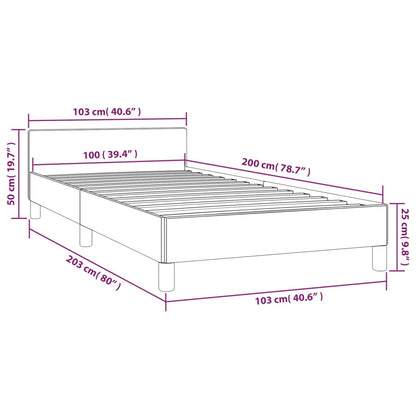 Bettgestell ohne Matratze Dunkelgrün 100x200 cm Samt