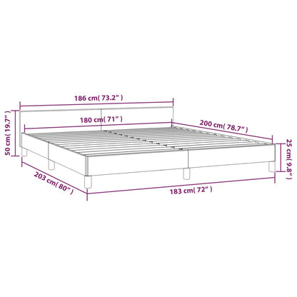 Bettgestell ohne Matratze Dunkelblau 180x200 cm Samt