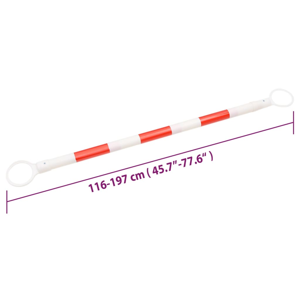 Teleskopstangen für Leitkegel 10 Stk. ABS 116-197 cm