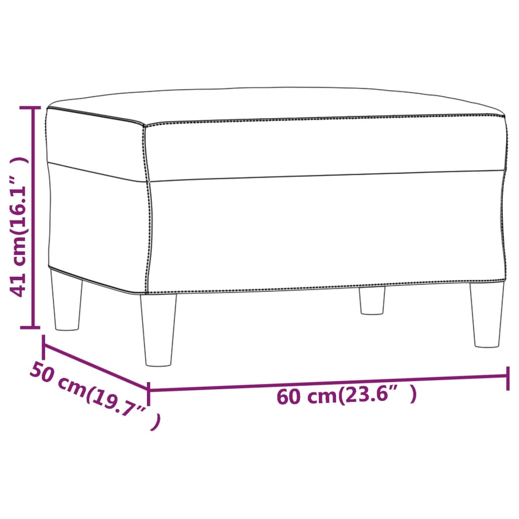 Fußhocker Hellgelb 60x50x41 cm Stoff