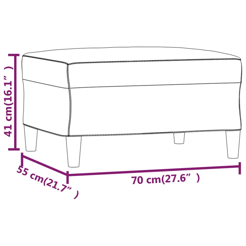 Fußhocker Schwarz 70x55x41 cm Samt