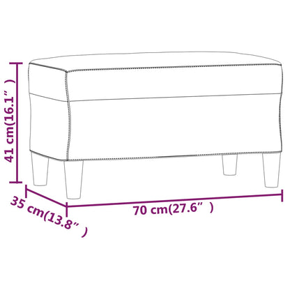 Sitzbank Creme 70x35x41 cm Stoff