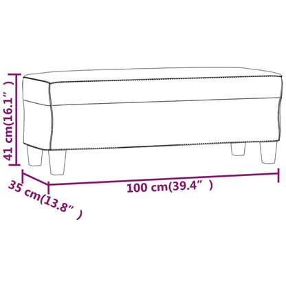 Sitzbank Schwarz 100x35x41 cm Kunstleder