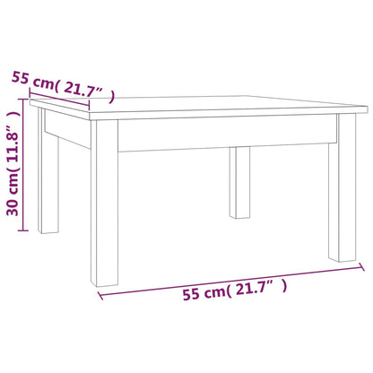 Couchtisch 55x55x30 cm Massivholz Kiefer